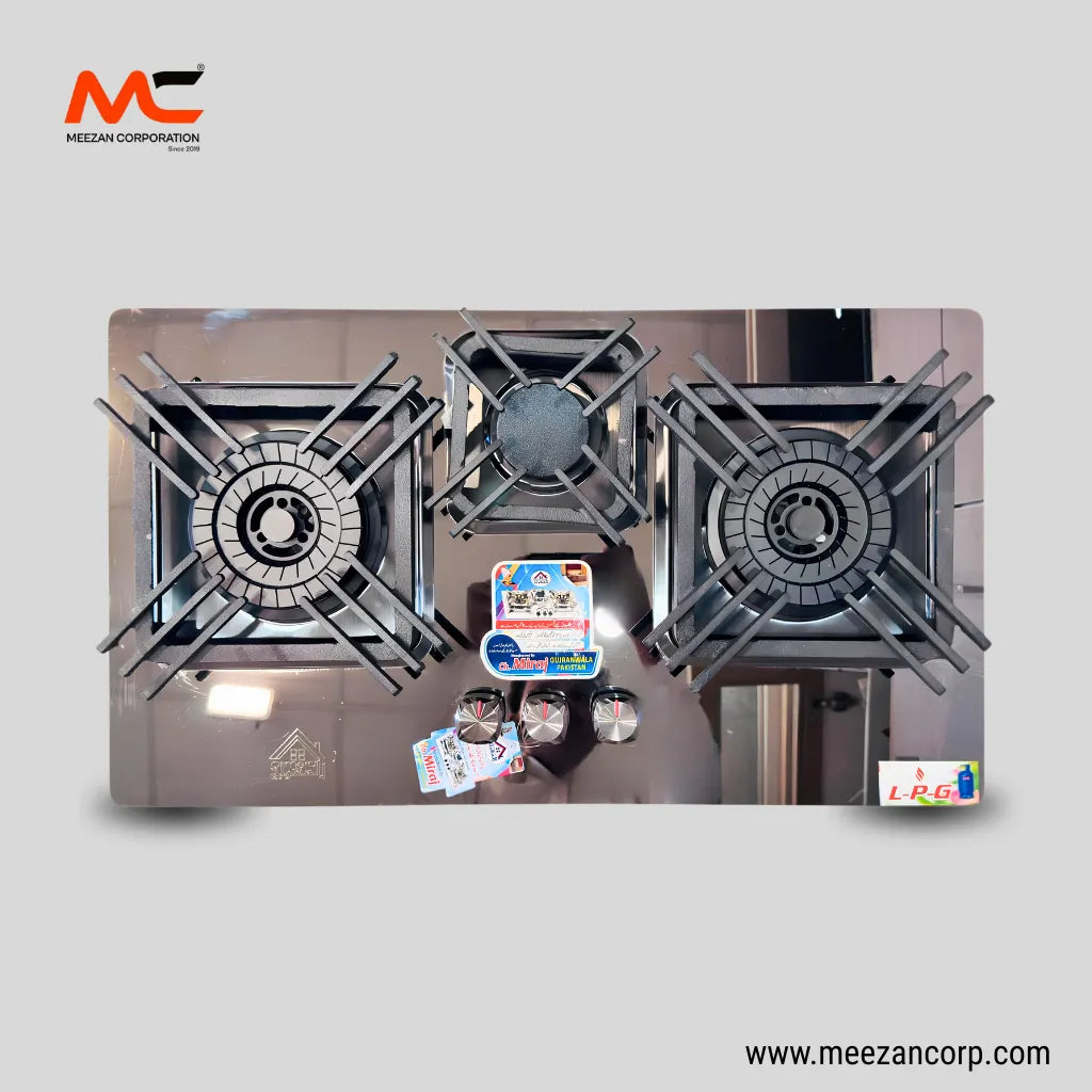 Al Mirage 3-Burner Stainless Steel Built-In Hob (LPG Edition)