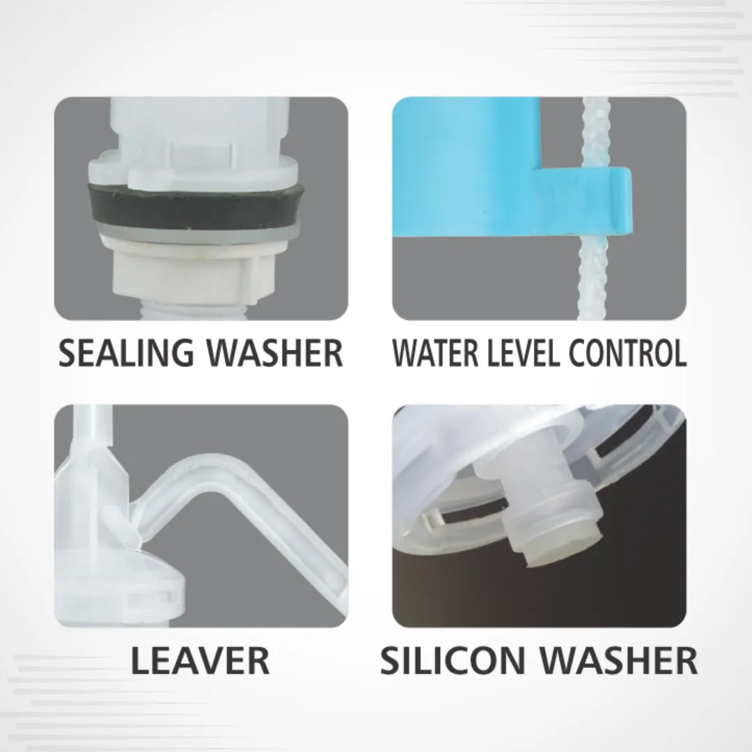 Dell Commode Fitting Double Push 10″ For One Piece