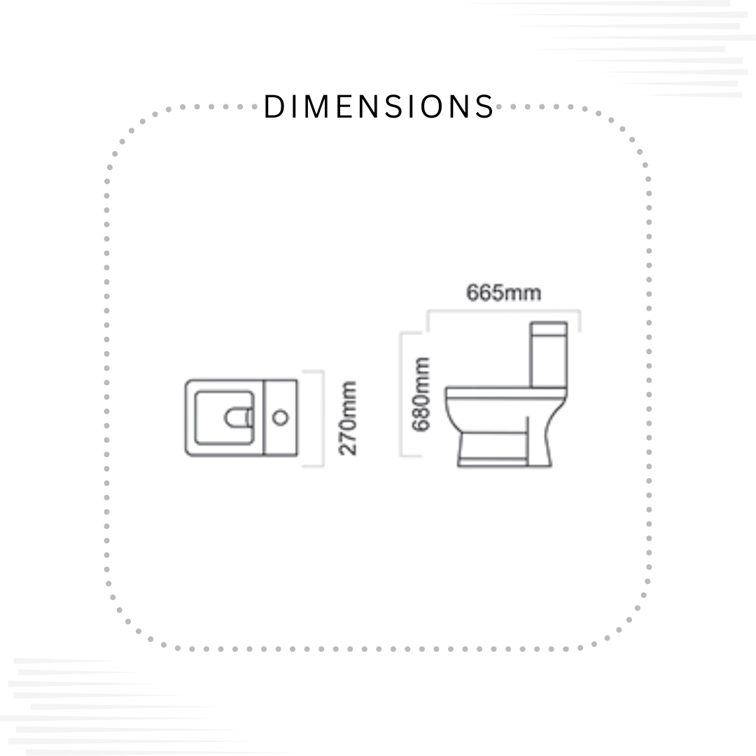 Dell Dimond Commode (Without Seat cover)