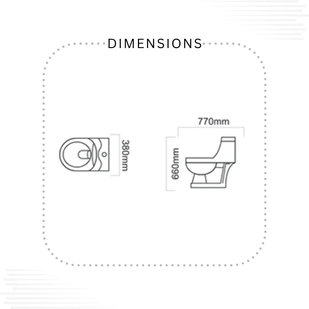 Dell Galaxy Commode (Without Seat cover)