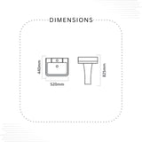 A dimension diagram showing two line drawings of a bathroom sink: a top-down view labeled 440mm by 520mm and a side profile labeled 825mm, under the heading DIMENSIONS on a white background.