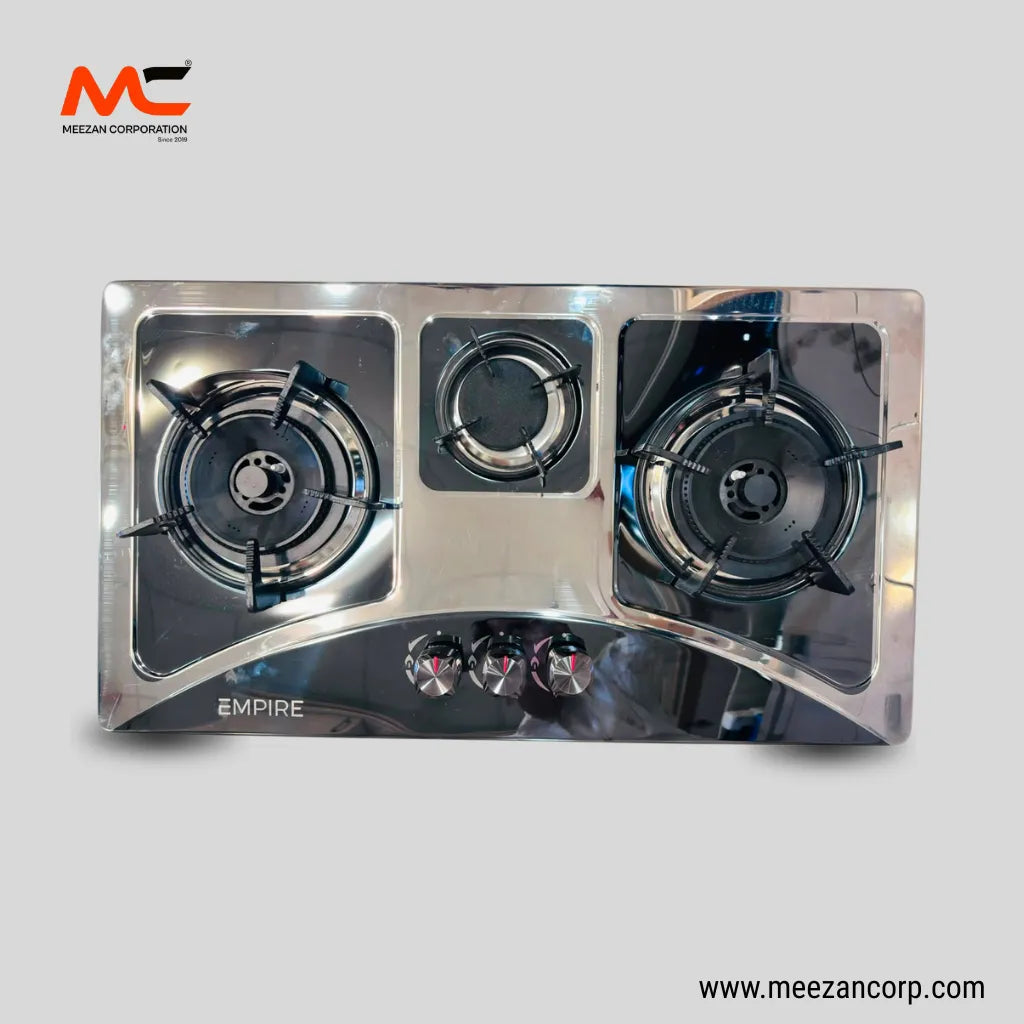 Empire 3-Burner Stainless Steel Built-In Hob