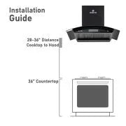 Golden Fuji GF-300 Wall-Mounted Chimney Range Hood with Touch & Hand Sensor