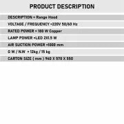 Golden Fuji GF-325 90cm Wall-Mounted Chimney Range Hood with Touch & Hand Sensor