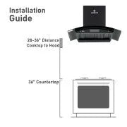 Golden Fuji GF-400 Wall-Mounted Chimney Range Hood with Touch & Hand Sensor