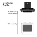 Golden Fuji GF-600 Wall-Mounted Kitchen Range Hood