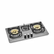 Golden Fuji ST-2000 Brass Burner Black Built-In Gas Hob