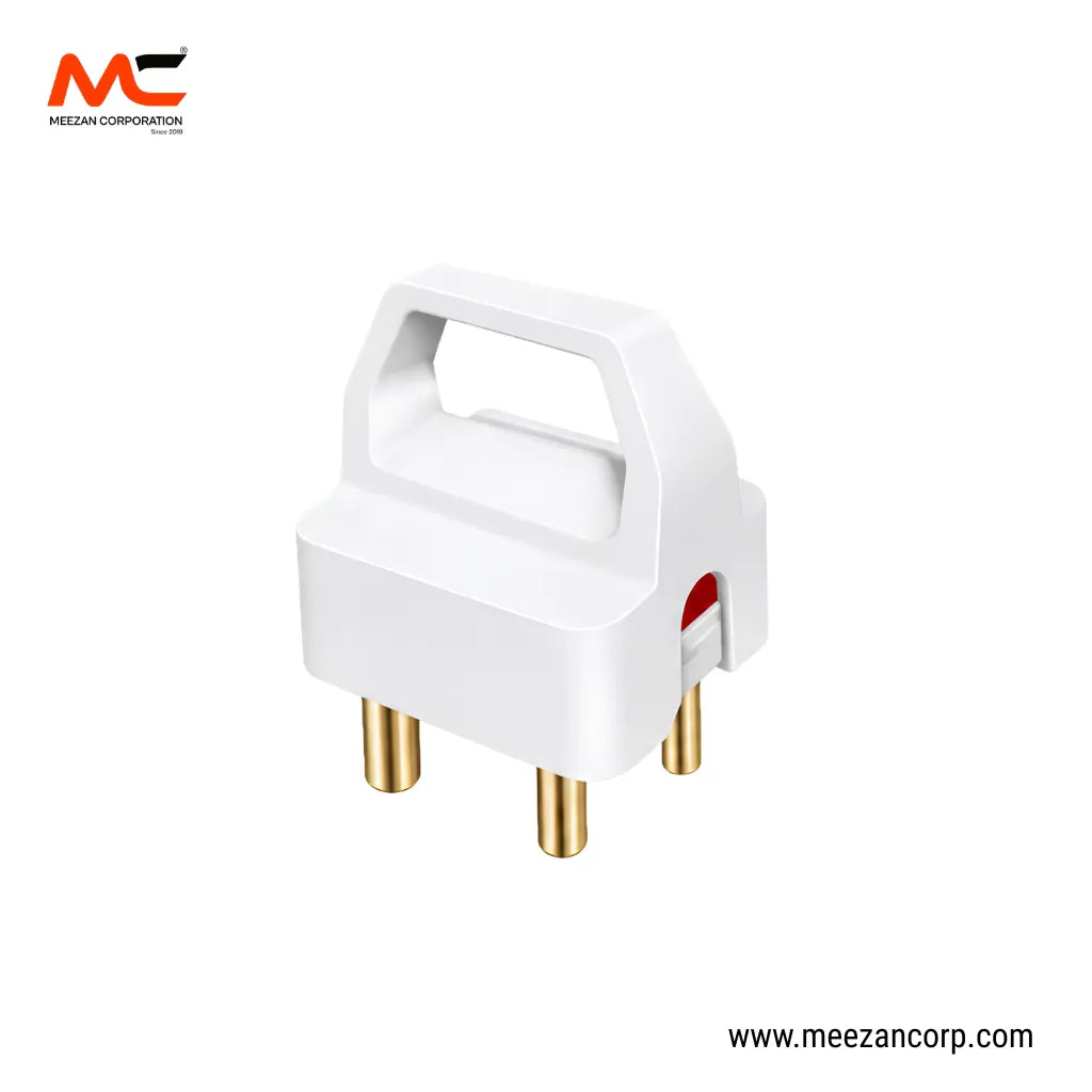 Heavy-Duty 3-Pin Power Male Plug Top with Easy-Pull Handle