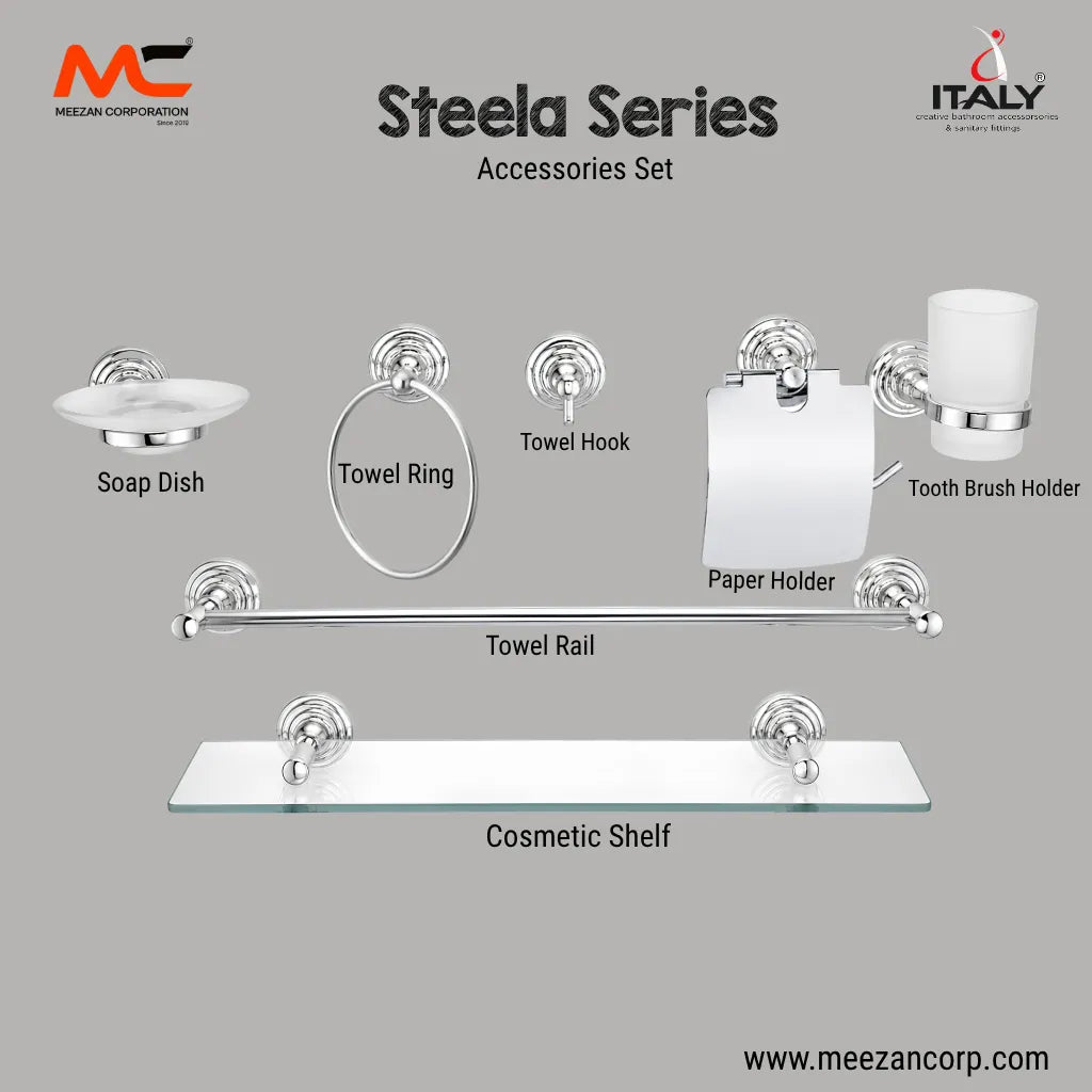 Italy Steela Series Bathroom Accessories Set