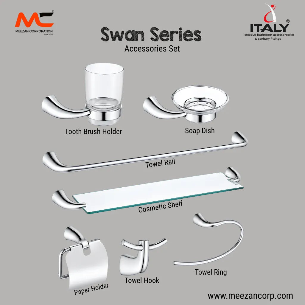 Italy Swan Bathroom Accessories Set
