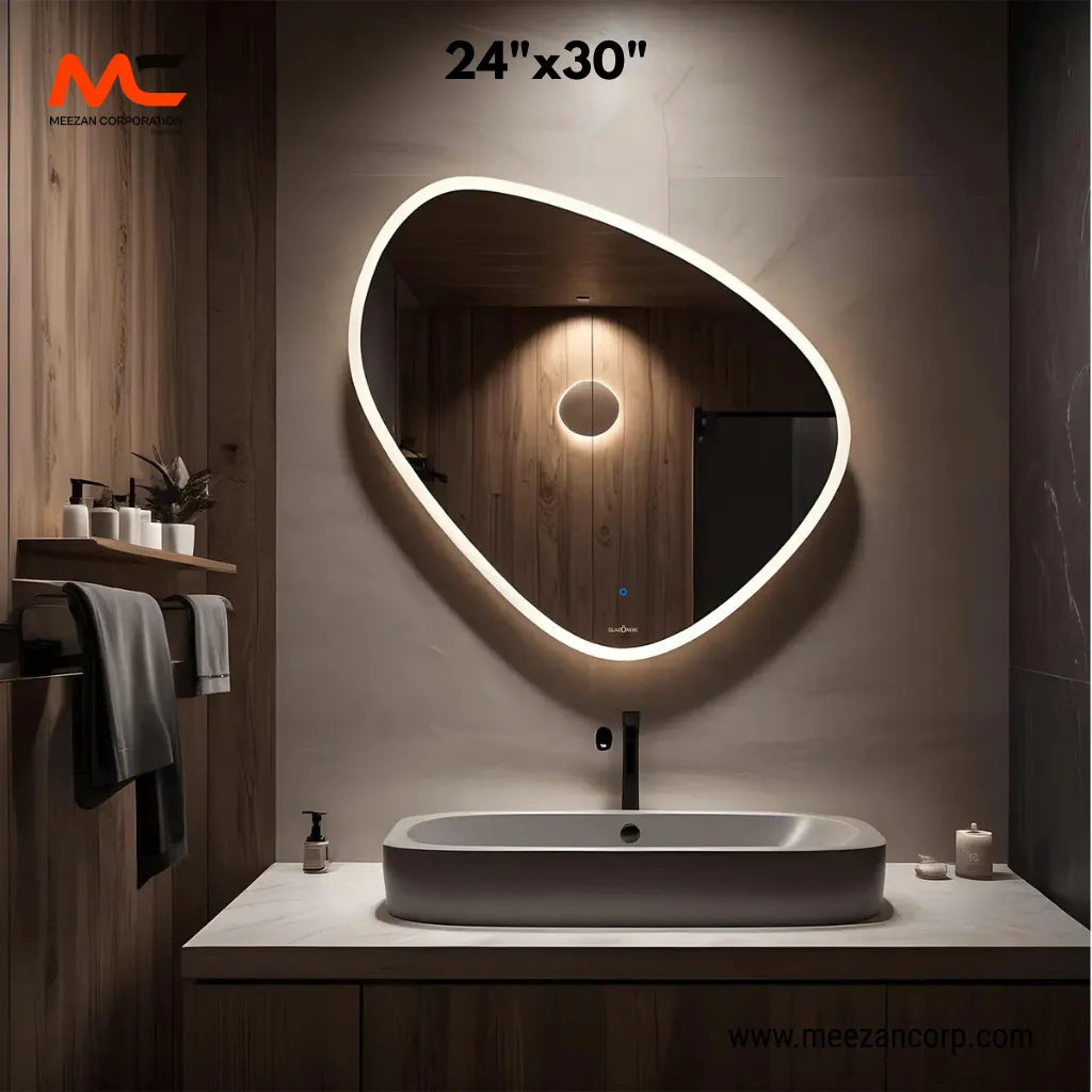 LED Mirror – Asymmetrical Floating Halo