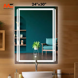 LED Mirror – Dual-Stripe Linear Glow