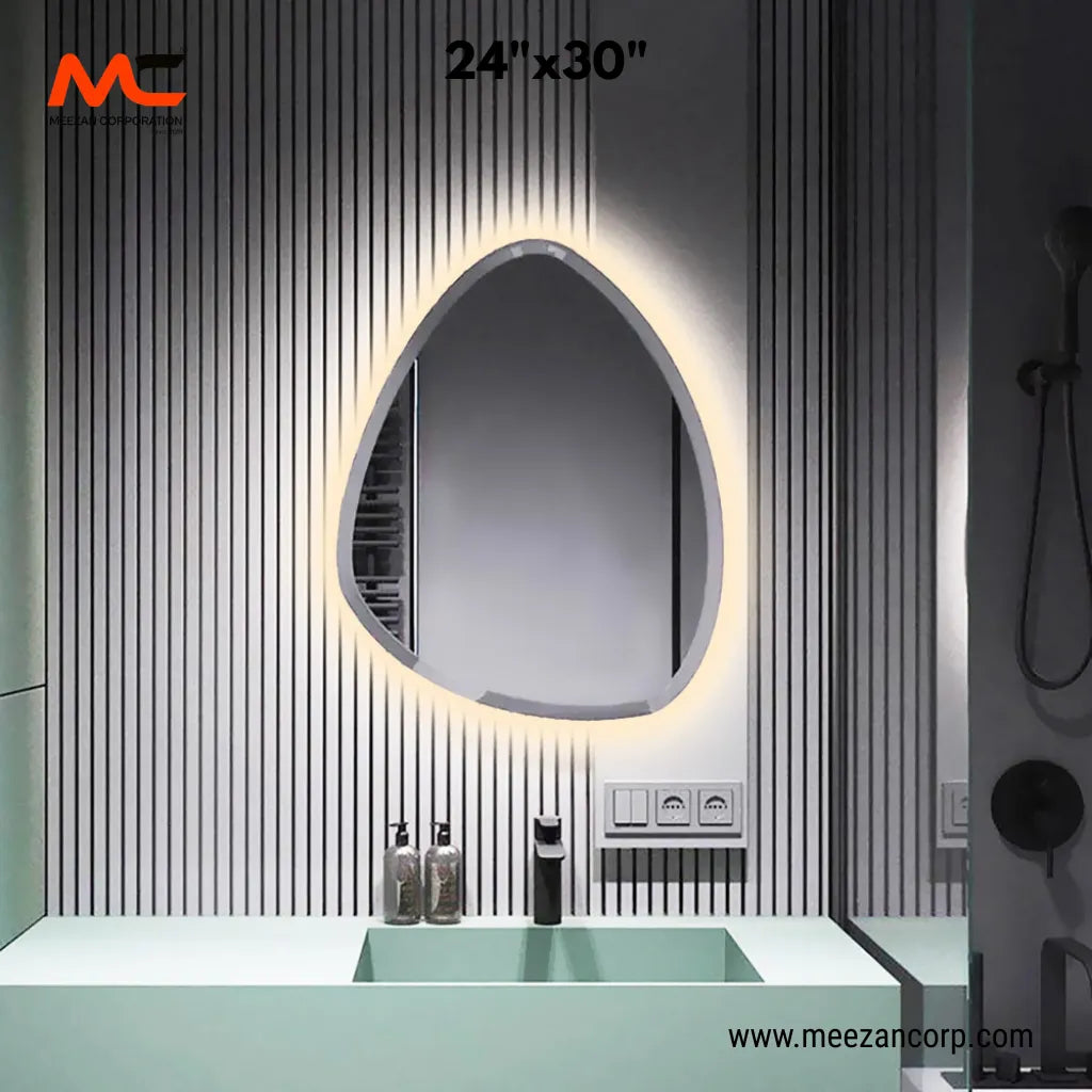 LED Mirror – Soft Triangular Ambient Silhouette