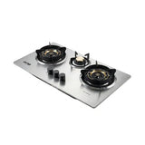 NasGas DG-1428 SS 3-Burner Stainless Steel Built-In Gas Hob