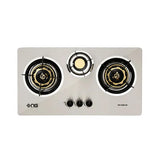 NasGas DG-1428 SS 3-Burner Stainless Steel Built-In Gas Hob