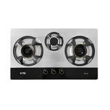 NasGas DG-145 Heavy-Duty 3-Burner Stainless Steel Built-In Gas Hob with Auto Ignition