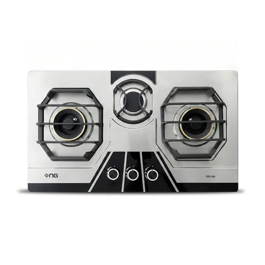 NasGas DG-146 Premium 3-Burner Stainless Steel Built-In Gas Hob
