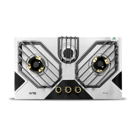 NasGas DG-148 3-Burner Stainless Steel Built-In Gas Hob with Auto Ignition