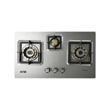 NasGas DG-1530 SS 3-Burner Stainless Steel Built-In Gas Hob