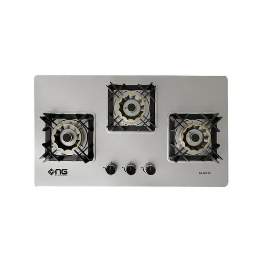 NasGas DG-2034 SS 3-Burner Stainless Steel Built-In Gas Hob