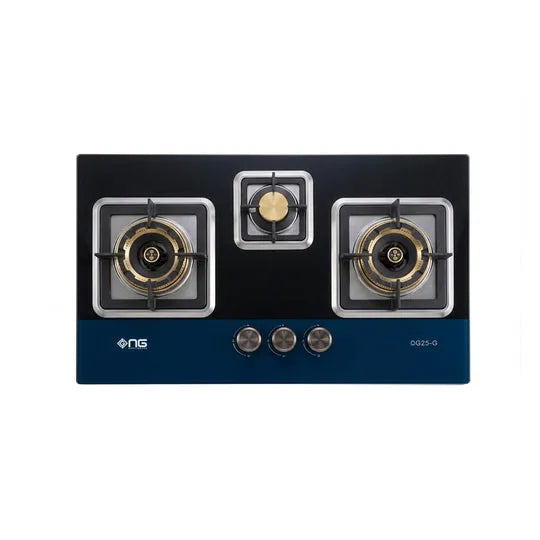 NasGas DG-225G 3-Burner Tempered Glass Built-In Gas Hob