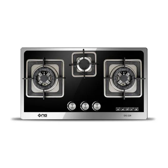 NasGas DG-226 3-Burner Tempered Glass Built-In Gas Hob