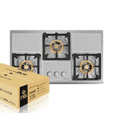 NasGas DG-227 S 3-Burner Stainless Steel Built-In Gas Hob