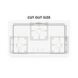 NasGas DG-227 S 3-Burner Stainless Steel Built-In Gas Hob