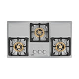 NasGas DG-227 S 3-Burner Stainless Steel Built-In Gas Hob