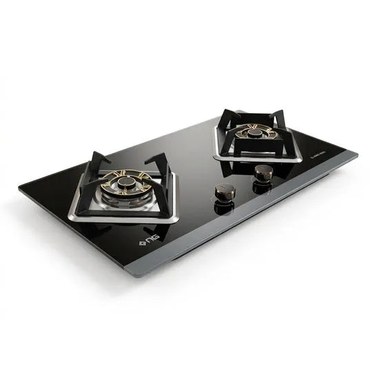 NasGas DG-31G Dual-Fuel 2-Burner Tempered Glass Built-In Gas Hob