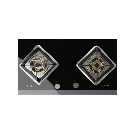 NasGas DG-31G Dual-Fuel 2-Burner Tempered Glass Built-In Gas Hob