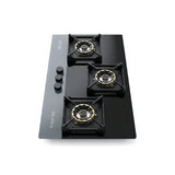 NasGas DG-334G 3-Burner Built-In Gas Hob with Auto Ignition & Flame Failure Safety