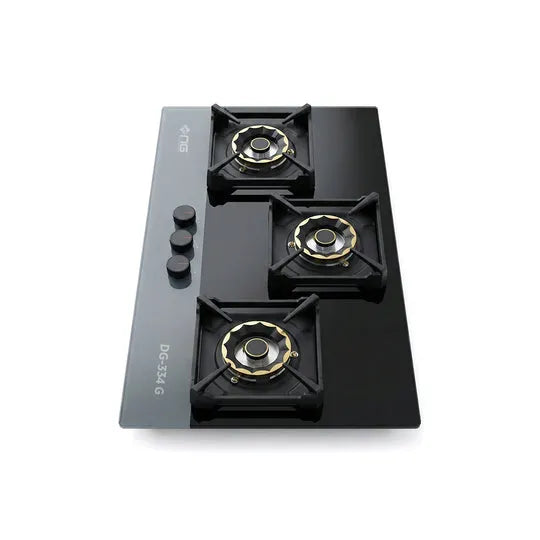NasGas DG-334G 3-Burner Built-In Gas Hob with Auto Ignition & Flame Failure Safety