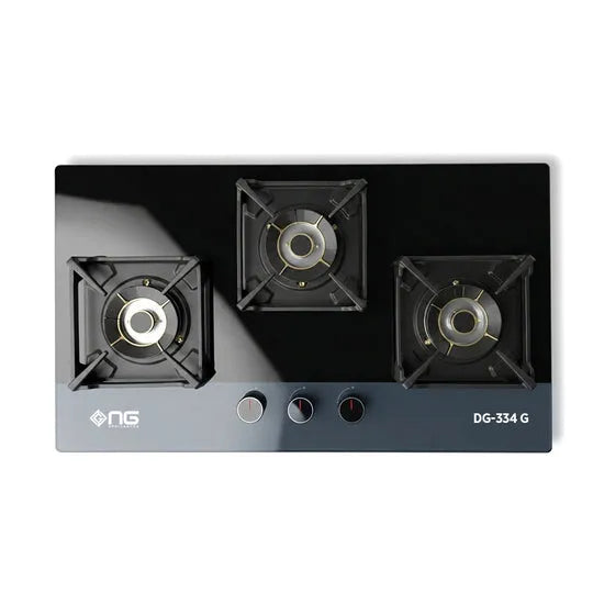 NasGas DG-334G 3-Burner Built-In Gas Hob with Auto Ignition & Flame Failure Safety