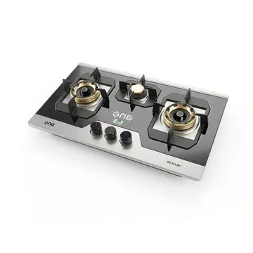 NasGas DG-345 BK 3-Burner Black Stainless Steel Built-In Gas Hob