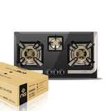 NasGas DG-933 BK 3-Burner Built-In Gas Hob with Auto Ignition