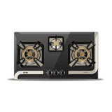 NasGas DG-933 BK 3-Burner Built-In Gas Hob with Auto Ignition