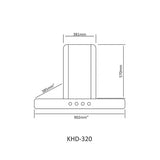 NasGas T-Shape Stainless Steel Kitchen Hood (KHD-320)