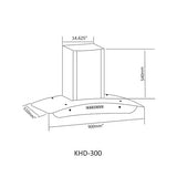 NasGas Voice-Control Glass Kitchen Hood (KHD-300)