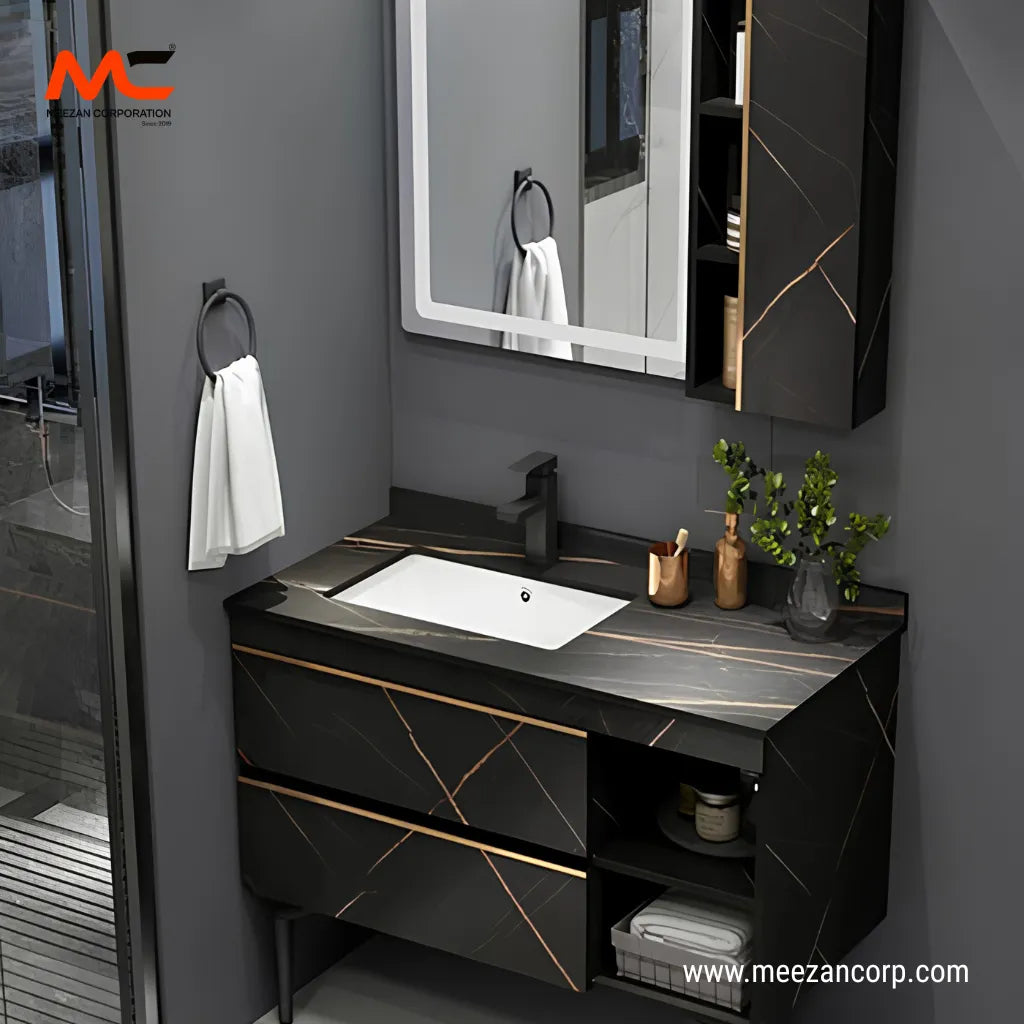 PVC Vanity Black Marble