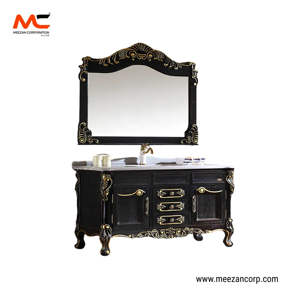 PVC Vanity Black and Gold