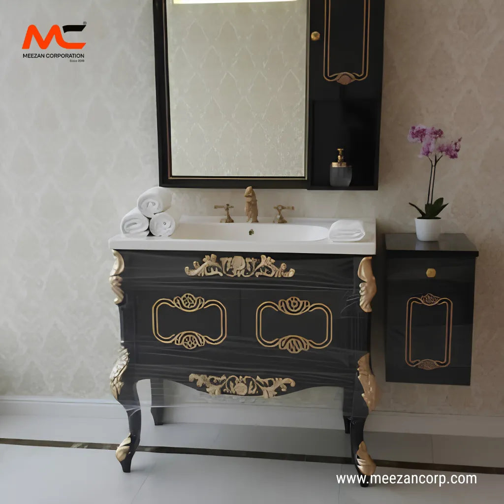 PVC Vanity Black and Gold