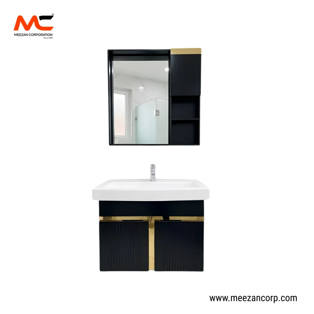 PVC Vanity Black and Gold