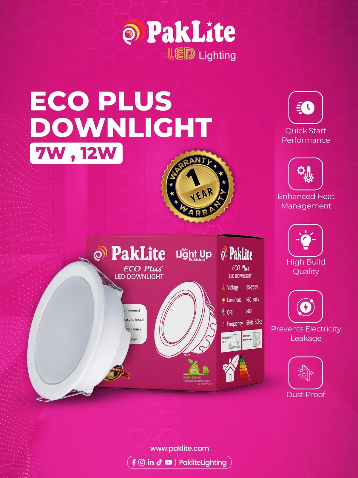 PakLite LED Eco Plus Down Light