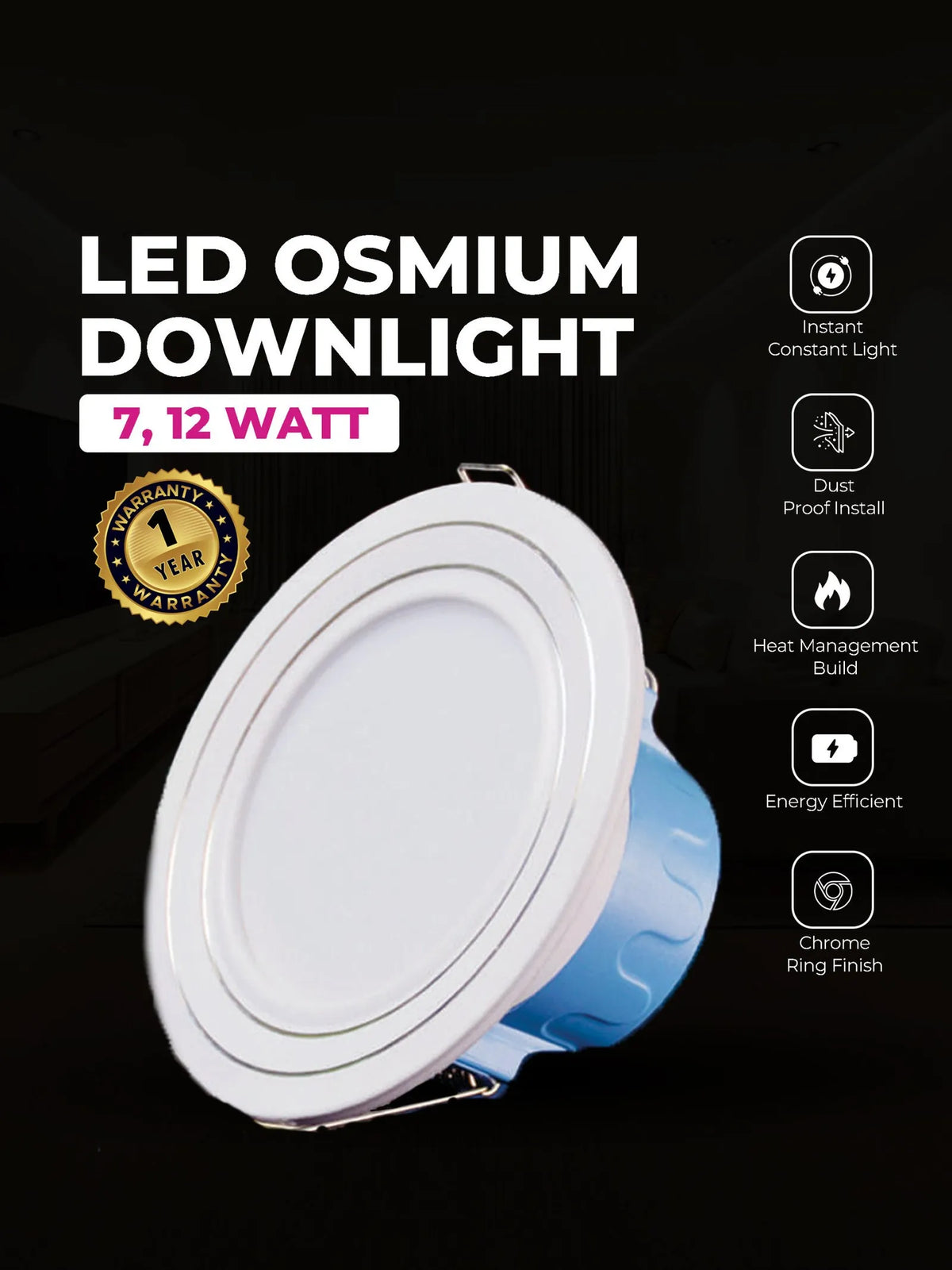 PakLite Led Osmium Down Light