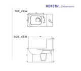 Porta HD101N Cito One Piece Toilet with Hydraulic Seat Cover