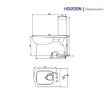 Porta HD200N Cito Two-Piece Toilet with Normal Seat Cover