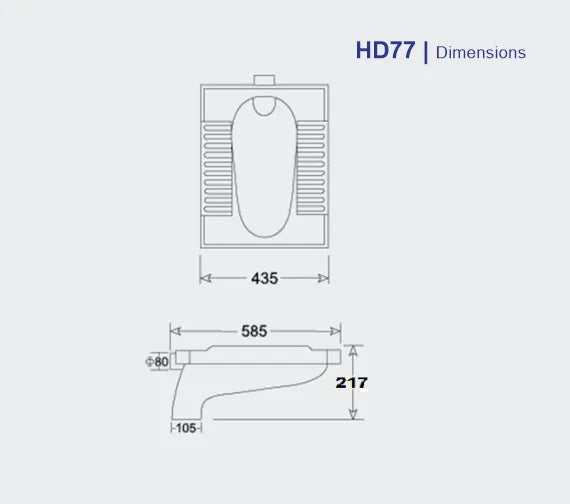 Porta HD77 Orissa Squatting Pan (WC)