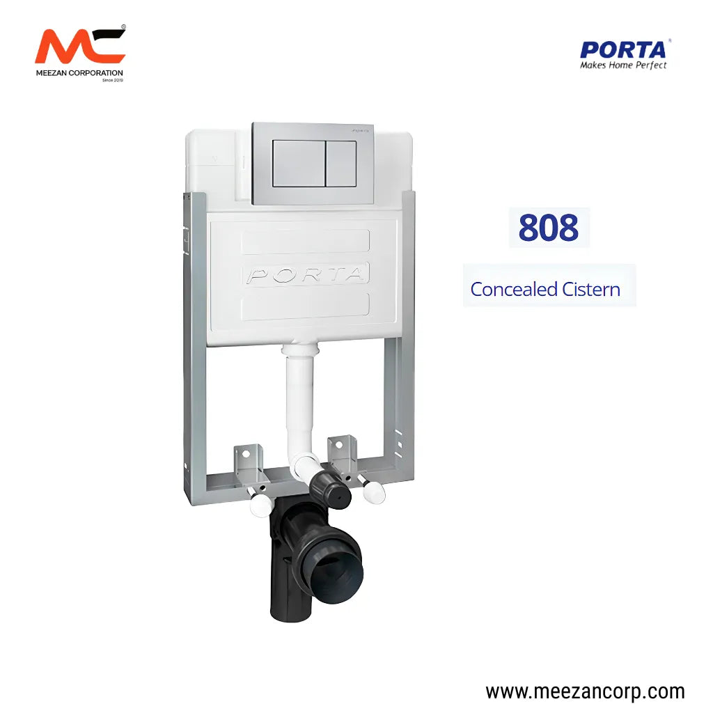 Porta Model 808 Half Frame Concealed Cistern with Push Button