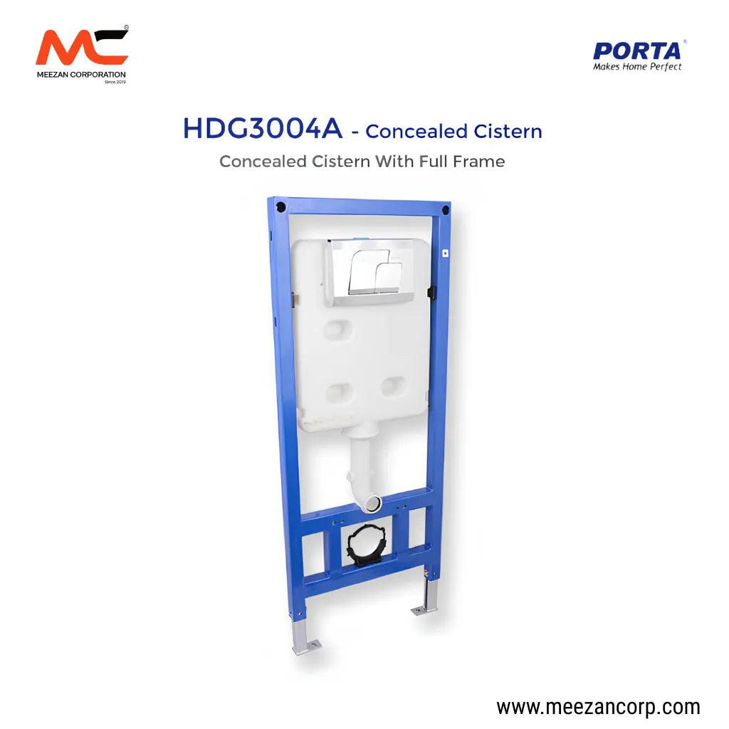 Porta Model HDG3004A Full Frame Concealed Cistern with Push Button